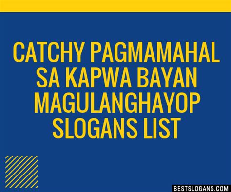 100+ Catchy Para Sa Bayan Slogans 2024.